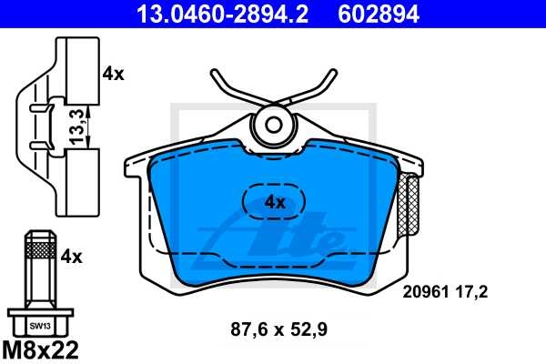 ATE Bremsscheiben Bremse Bremsen Bremsbeläge Vorne Hinten für VW Golf 4 Iv 1j1