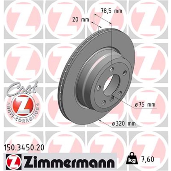 Zimmermann Bremsscheiben Beläge für BMW X5 E70 F15 F85 X6 E71 E72 F16 F86 hinten