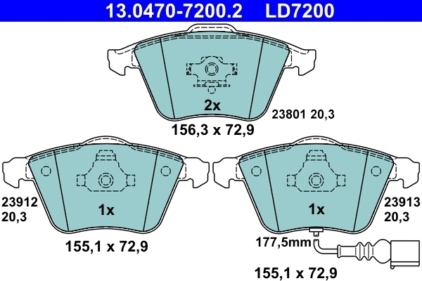 ATE BREMSSCHEIBEN CERAMICBELÄGE VORNE HINTEN für VW GOLF 5 PASSAT 3C AUDI A3