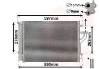 Van Wezel 82005280 Kondensator Klimaanlage für Hyundai