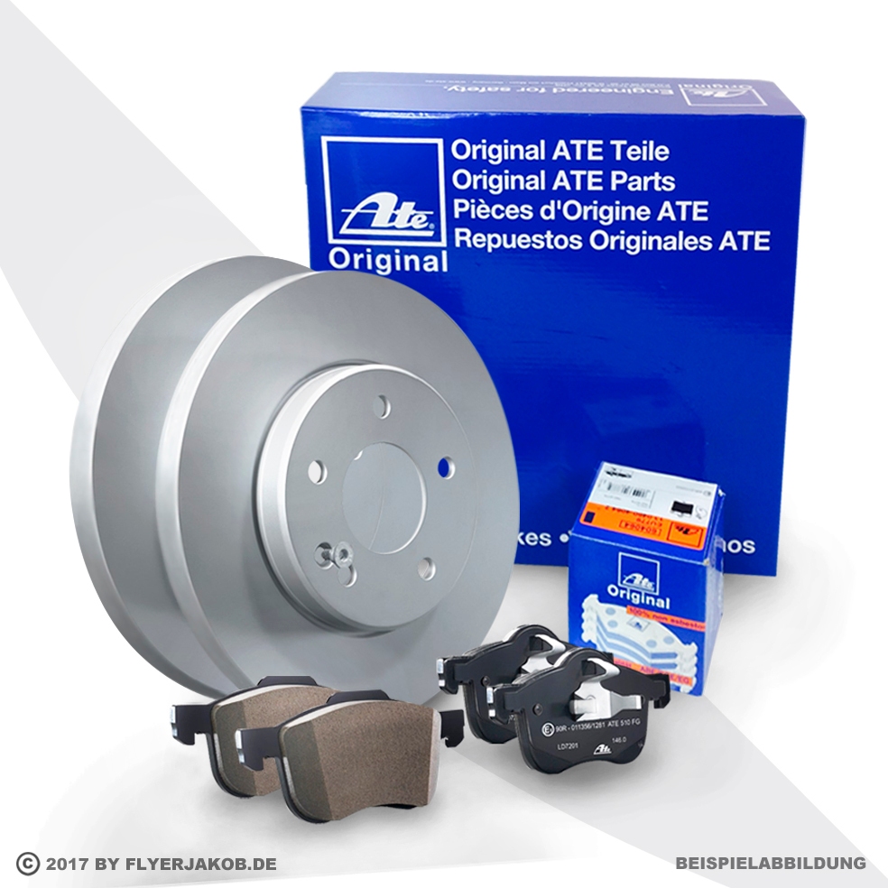 ATE Bremsscheiben Ø253mm + Beläge für VW Golf 5/6 V Vi Mh hinten