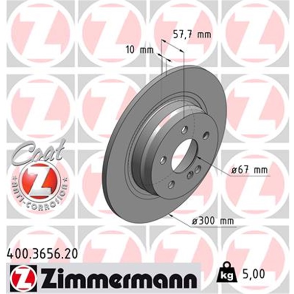 Zimmermann Bremsscheiben Beläge vorne hinten für MERCEDES C 220 Cdi T Avantgarde