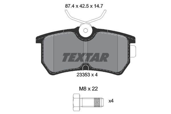 TEXTAR BREMSSCHEIBEN 253mm BELÄGE HINTEN passend für FORD FOCUS 1 FIESTA 5+6+ST