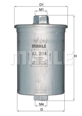 MAHLE/KNECHT Kraftstoffleitungsfilter KL 204  