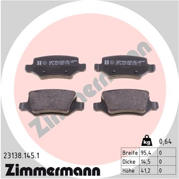 Zimmermann Bremsscheiben + Beläge + Wk Mb A-Klasse W168 A210 vorne + hinten