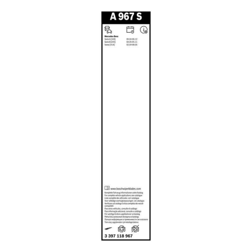 Bosch 3 397 118 967 Wischblatt Vorne für Mercedes Benz Mercedes Benz