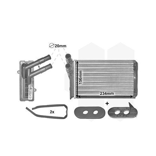 Original Van Wezel Heizkühler 58006060