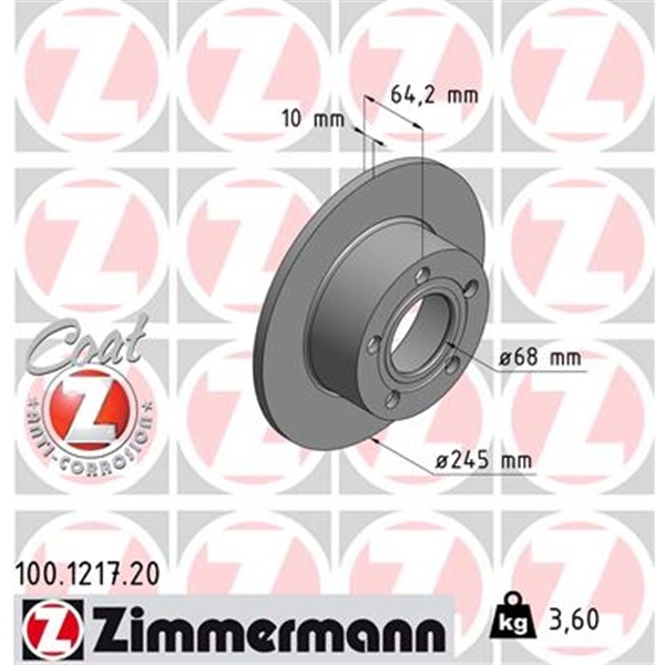 ZIMMERMANN Bremsscheiben + Beläge Audi A6 4B C5 VW Passat 3B hinten