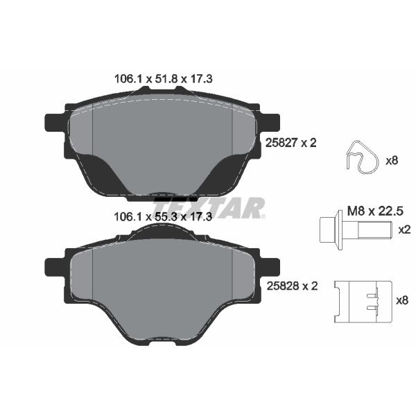 Textar Bremsscheiben Beläge hinten Für Citroen C4 Grand / Picasso Spacetourer