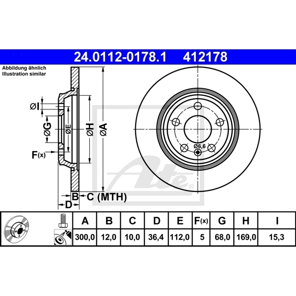 ATE Bremsenset vorne + hinten Bremsscheiben + Bremsbeläge für AUDI A4 Avant