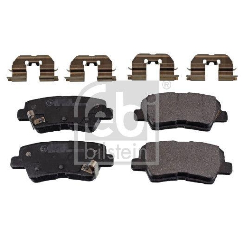 Febi Bilstein 116378 Bremsbelagsatz Scheibenbremse Hinterachse für Hyundai Kia