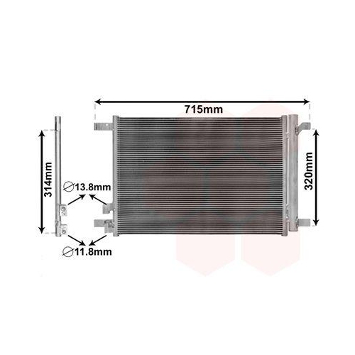 Original Van Wezel Kondensator mit Trockner 58005335