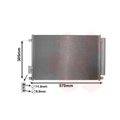 Van Wezel 17005347 Kondensator Klimaanlage für Ford Fiat / Lancia