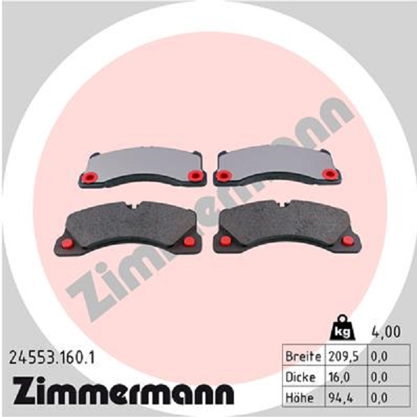Zimmermann Bremsscheiben Ø 350Mm Beläge Wako Für Porsche Macan 95B 18" 1Lb vorne
