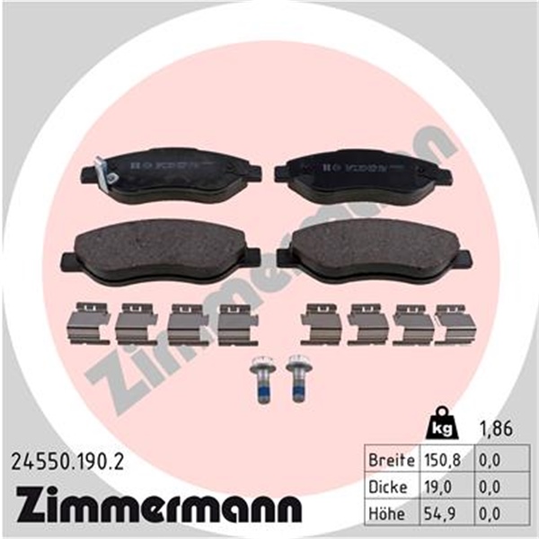 Zimmermann Sport Bremsscheiben 278Mm+Beläge vorne Opel Corsa D 1,4 Turbo+1,7 Cdt