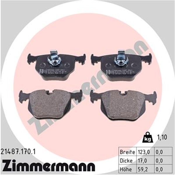 Zimmermann Sport Bremsscheiben + Beläge für BMW 3Er E46 330I 330D hinten
