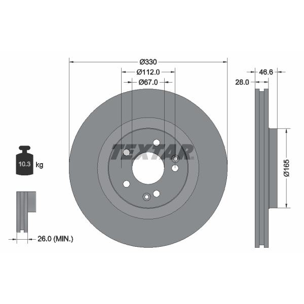 Textar Bremsscheiben 330Mm Beläge Wk vorne Für Mercedes C-Klasse W/S203 Clk W209