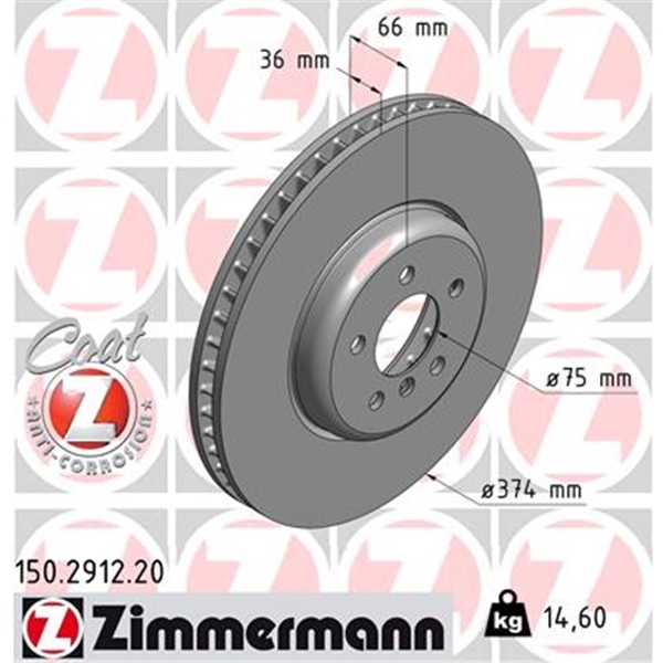 Zimmermann Bremsscheiben + Beläge vorne für BMW M550D Xdrive Touring Automatik