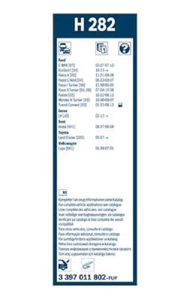 BOSCH AEROFIT SCHEIBENWISCHER VORNE + HINTEN für FORD FIESTA V MK5 + FUSION