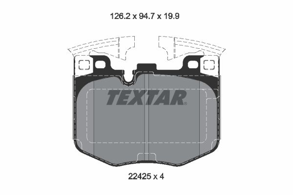 TEXTAR 2242501 Bremsbeläge für Toyota 04465WAA01 BMW 34116872750 34116888457