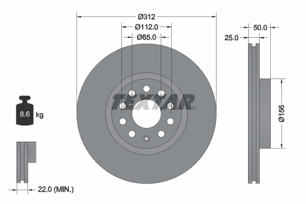 Textar Bremsen Bremsscheiben Beläge vorne 312 mm AUDI SEAT CUPRA VW PR 1ZA 1ZD