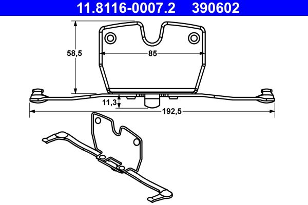 ATE Feder, Bremssattel 11.8116-0007.2