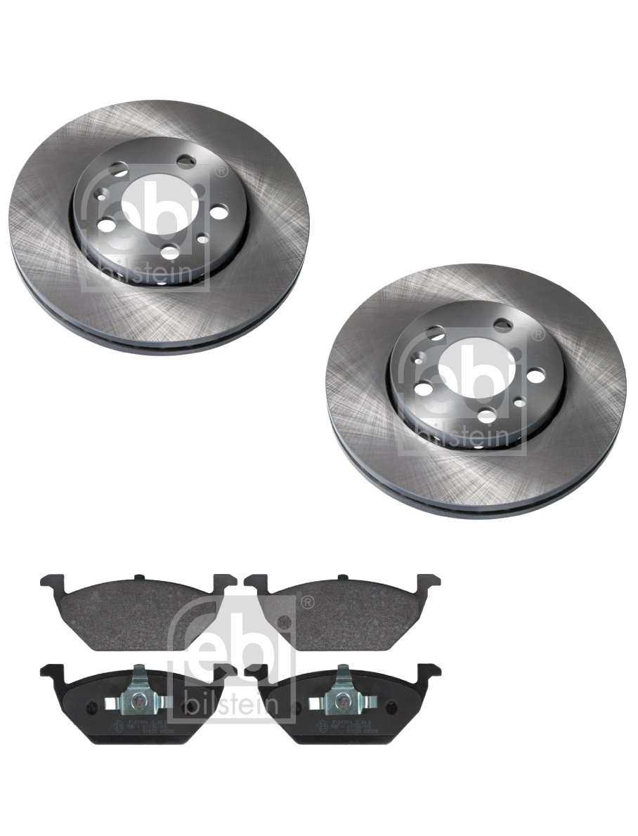 febi BREMSSCHEIBEN 256mm+ BELÄGE VORNE passend für AUDI A1 VW POLO 6R 9N FABIA