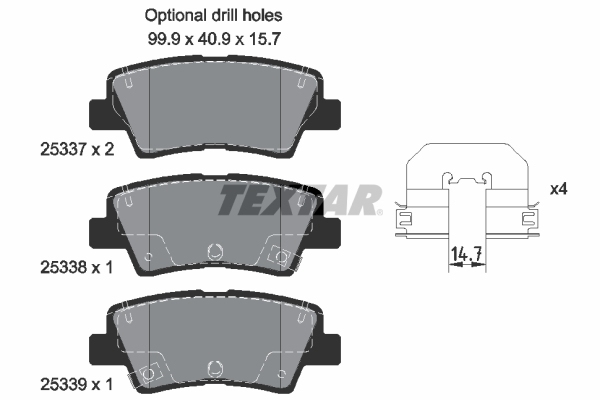 Textar Bremsen Bremsscheiben Beläge vorne + hinten HYUNDAI KIA