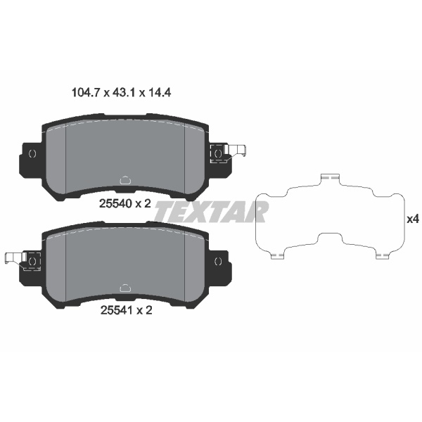 Textar Bremsscheiben Beläge hinten für MAZDA Cx-5 (Ke Gh)