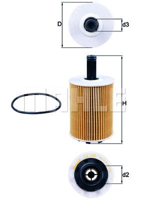 OX 188D Knecht Ölfiltereinsatz (u.a. Volkswagen Touran, Passat, Golf, Audi) 