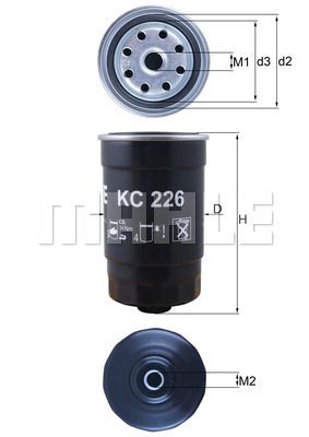 MAHLE/KNECHT Kraftstoffwechselfilter KC 226  