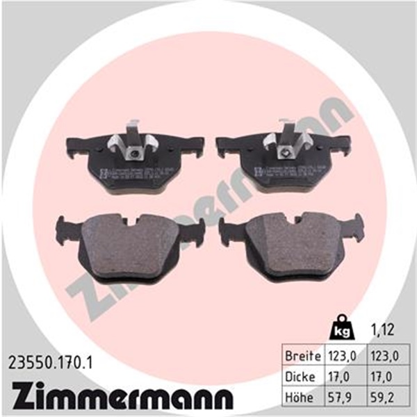Zimmermann Sport Bremsscheiben Beläge hinten für BMW 335D Coupe M-Sport