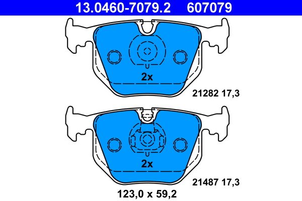 1 Satz Original ATE Bremsbeläge Beläge Belagsatz 13.0460-7079.2