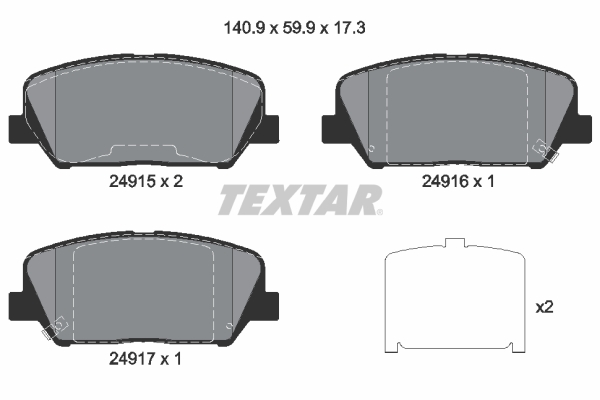 TEXTAR BREMSSCHEIBEN + BELÄGE VORNE für HYUNDAI i30 GD auch Kombi Coupe