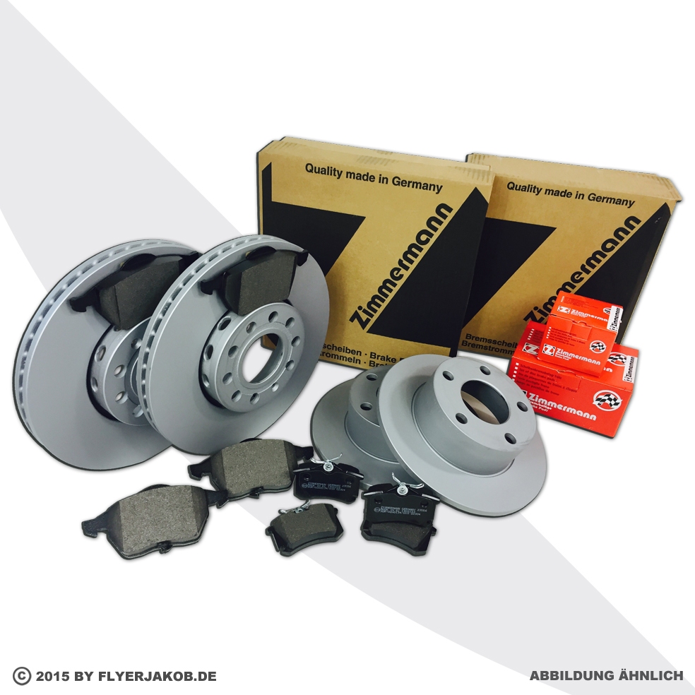 Zimmermann Bremsscheiben+Beläge vorne+hinten für OPEL Signum Vectra C 2.8V6 Opc