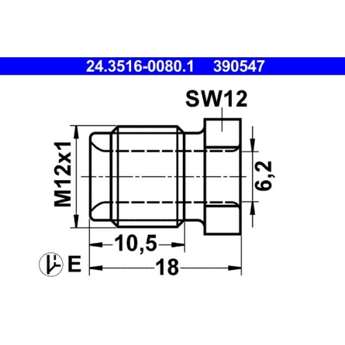 Ate 24.3516-0080.1 Überwurfschraube für Buessing Hanomag Henschel Kässbohrer Man