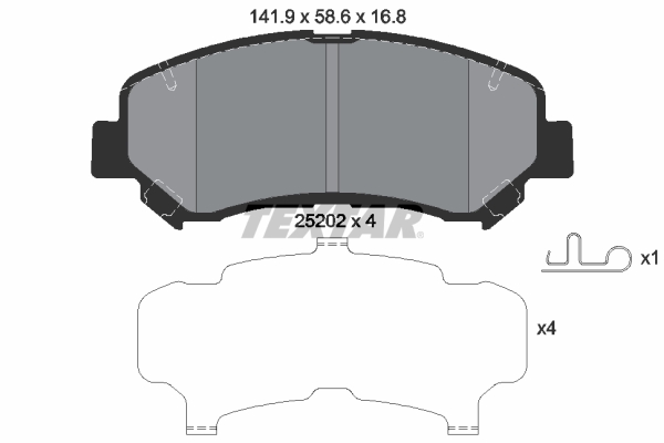 TEXTAR BREMSSCHEIBEN 320mm + BELÄGE VORNE für NISSAN QASHQAI +2 JJ10