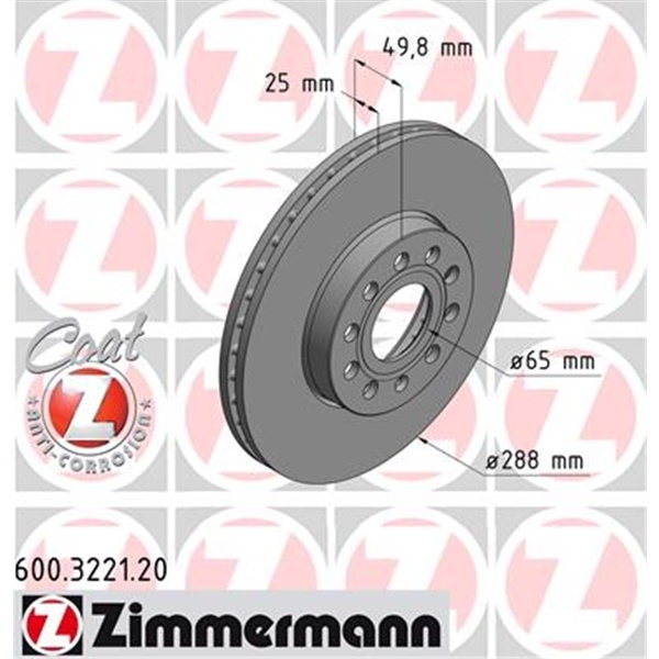 ORIGINAL ZIMMERMANN BREMSEN SET 2 BREMSSCHEIBEN + 4 BREMSBELÄGE VORNE VW Beetle