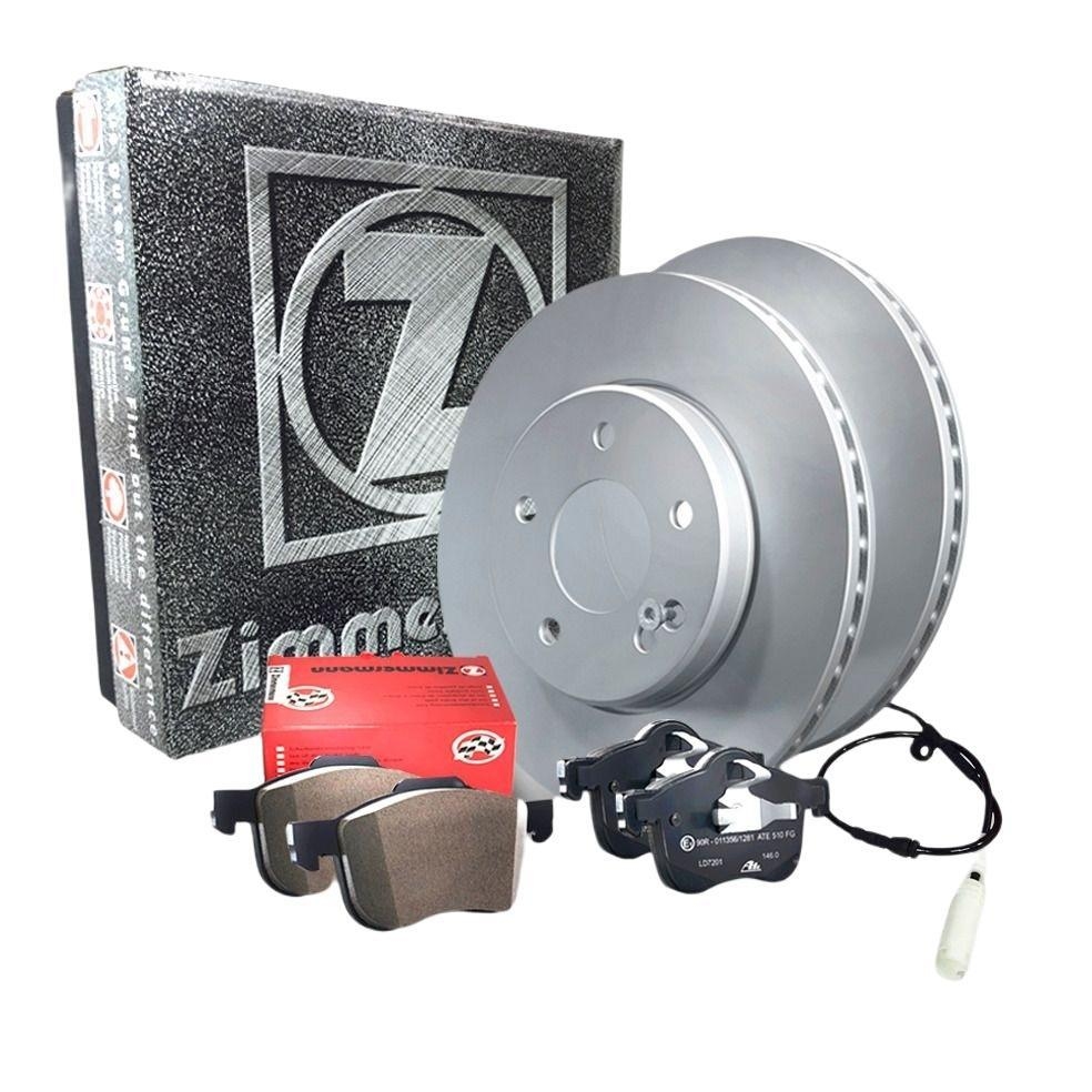 ZIMMERMANN BREMSSCHEIBEN SATZ BREMSBELÄGE BREMSEN VORNE AUDI A4 8E2 B6 1.9 TDI