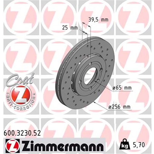 Zimmermann Sport Bremsscheiben für VW Polo (6N2) 1.6 16V Gti vorne + hinten