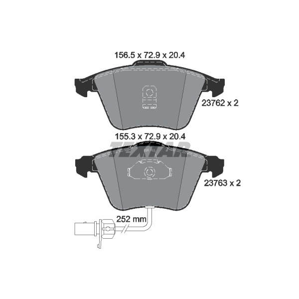 Textar Bremsenset Bremsscheiben Bremsbeläge vorne für AUDI SKODA VW SEAT Vag