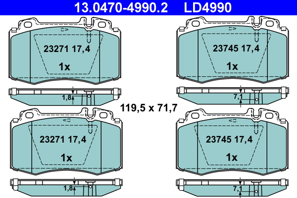 ATE BREMSSCHEIBEN CERAMIC BELÄGE VORNE für MERCEDES E-KLASSE W211 S211 CLS C219