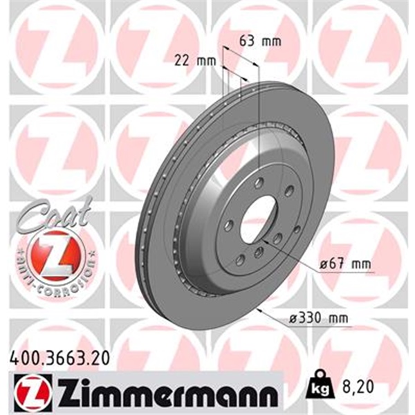 Zimmermann Bremsen Kit Bremsscheiben + Bremsbeläge für MERCEDES M-Klasse W164