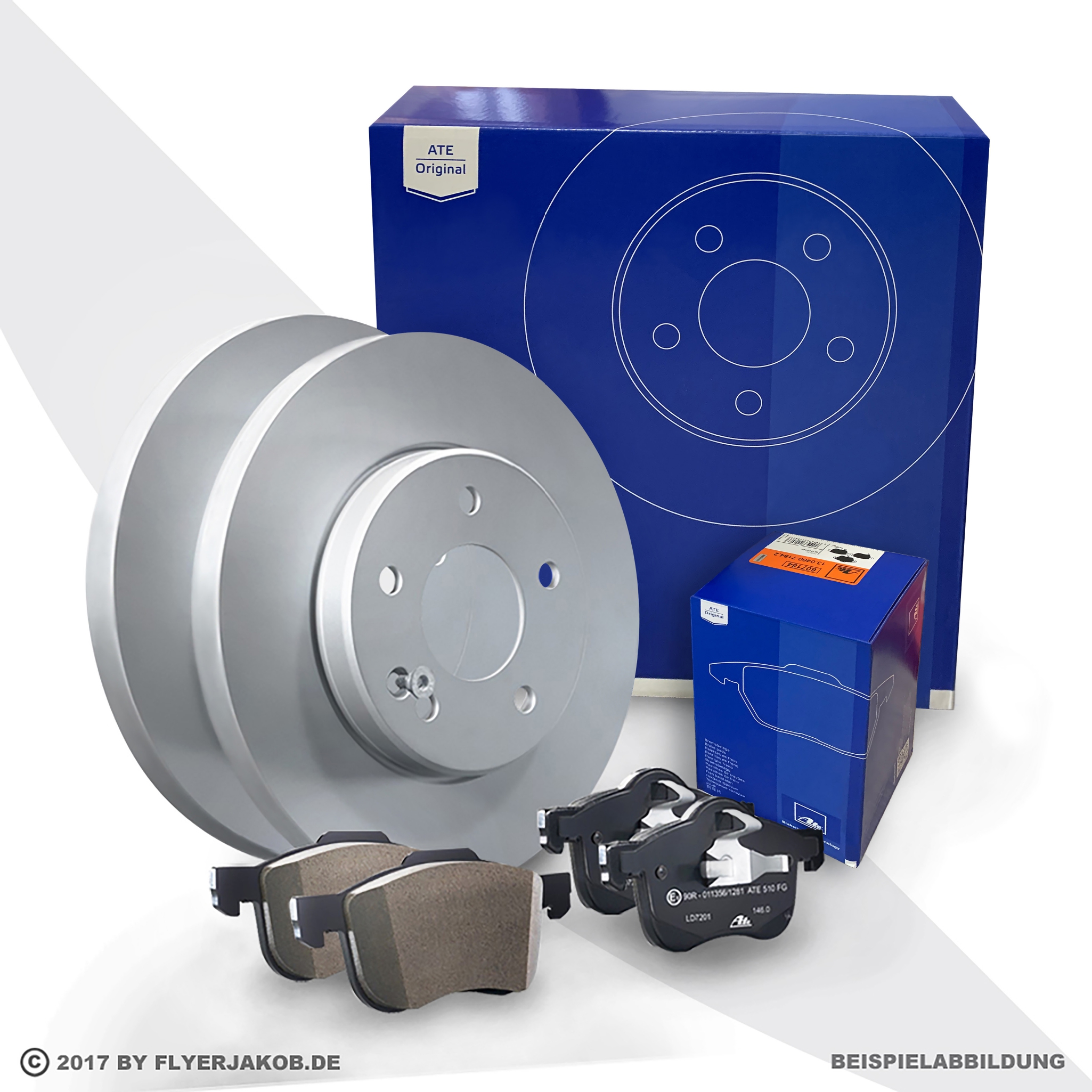 ATE Bremsenset hinten Bremsscheiben + Bremsbeläge für VW Passat Variant