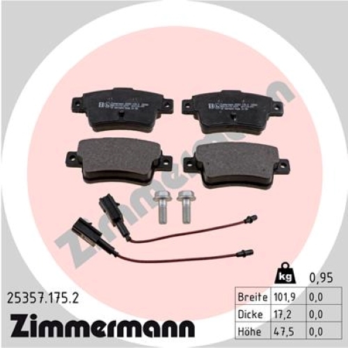 Zimmermann Bremsscheiben Beläge Vorne Hinten FIAT PUNTO 1.4 Natural Power