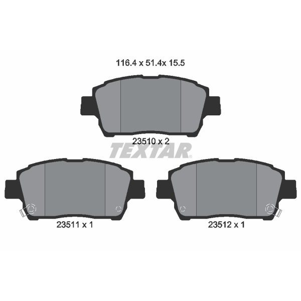 Textar Bremsscheiben Beläge Für Toyota Corolla E12 1.4 1.6 Prius W1 vorne