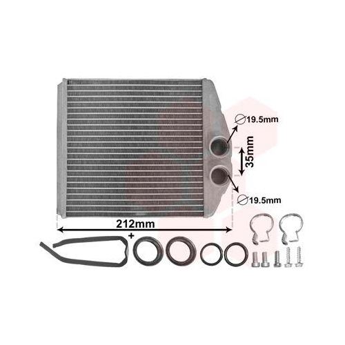Van Wezel 37006354 Wärmetauscher Innenraumheizung für Opel