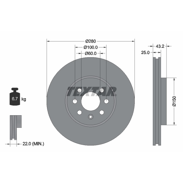 Textar Bremsscheiben 280mm Beläge vorne für OPEL Astra H Caravan Gtc Twintop