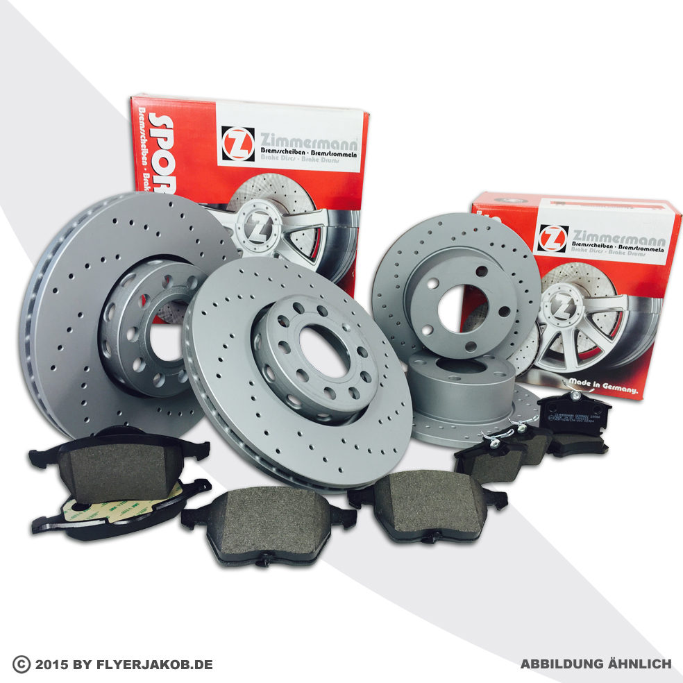 Zimmermann Black Z Bremsscheiben Rdz Beläge Für Bmw E46 330I 330D vorne hinten