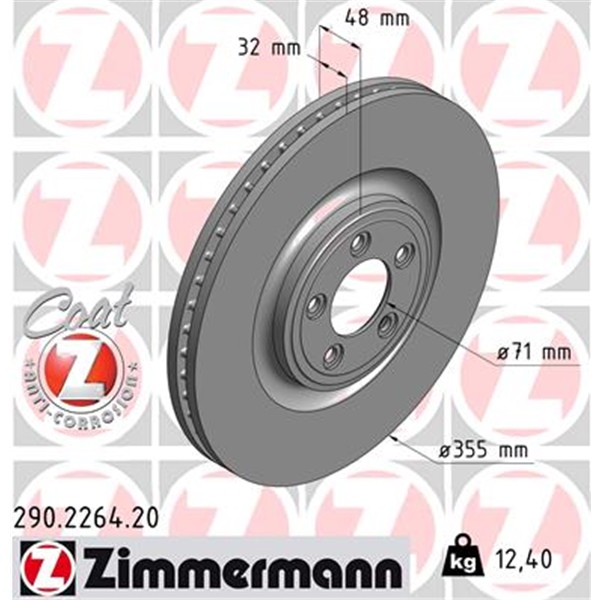 Zimmermann Bremsscheiben Beläge Wk vorne für JAGUAR Xf 3.0L Kompressor